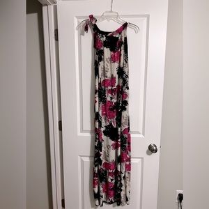 Shoulder Tie Maxi Dress